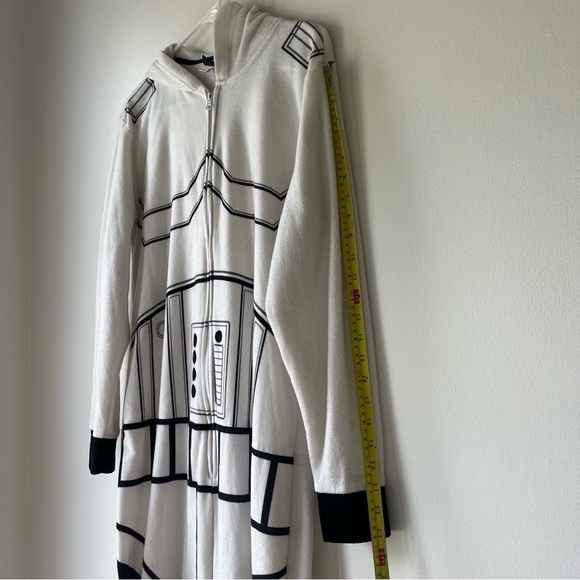 Star Wars Stormtrooper Onesie Costume Pajamas Men’s M | Fleece Hooded Zip-Up - Picture 9 of 11